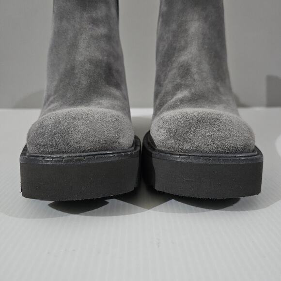 NEW Pedro Garcia Zisca Ankle Boot Women EU 38.5 Storm Gray Suede Chelsea Luxury - Picture 5 of 12